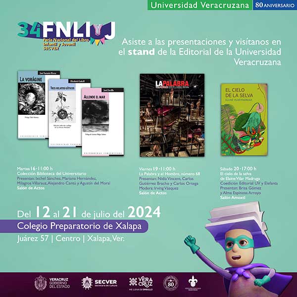 La Editorial UV estará en la Feria Nacional del Libro Infantil y Juvenil, Xalapa 2024 